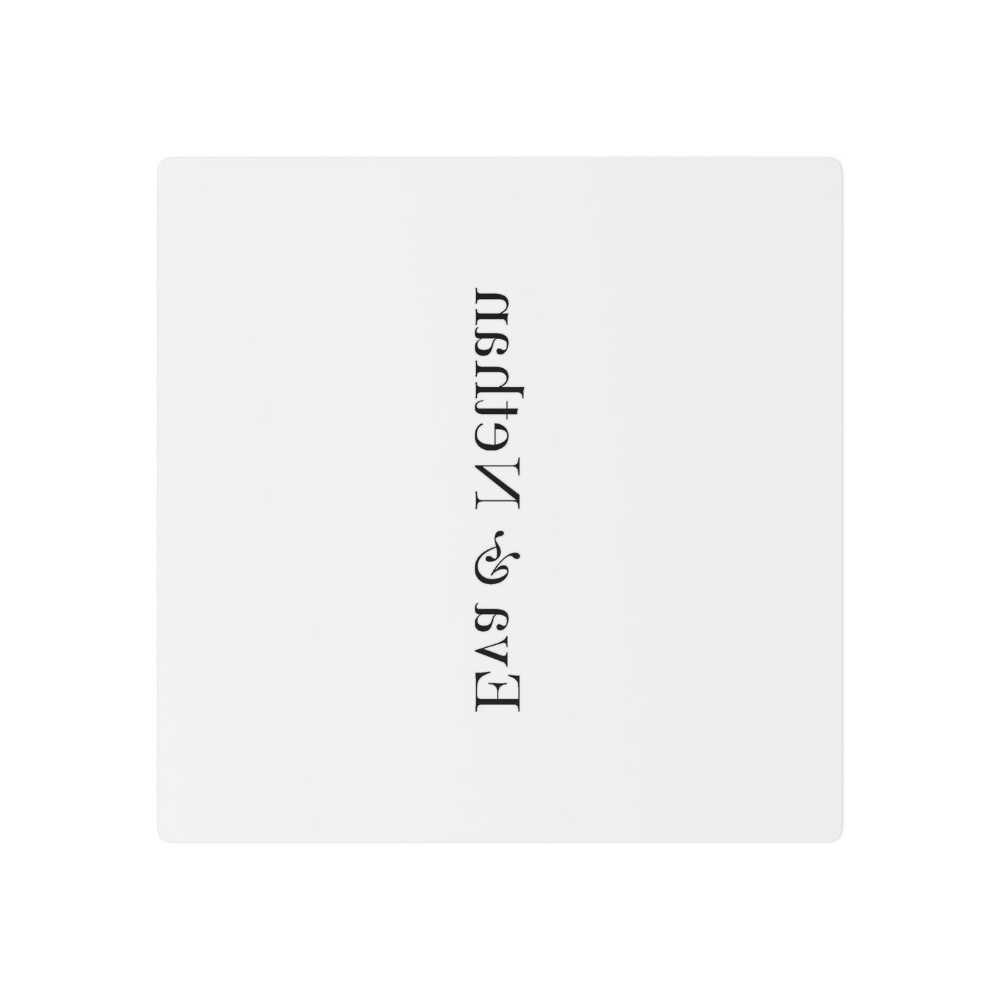 Temporary Tattoo - Small Vertical Script "Eau & Vglah" Minimalist Black Ink