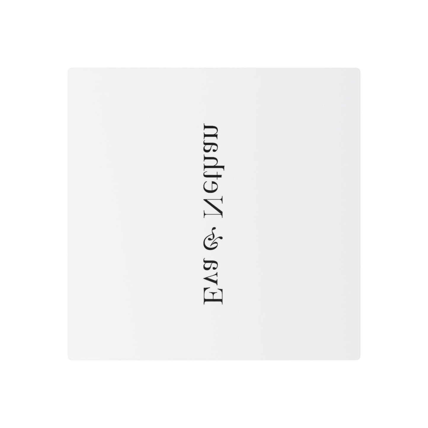 Temporary Tattoo - Small Vertical Script "Eau & Vglah" Minimalist Black Ink