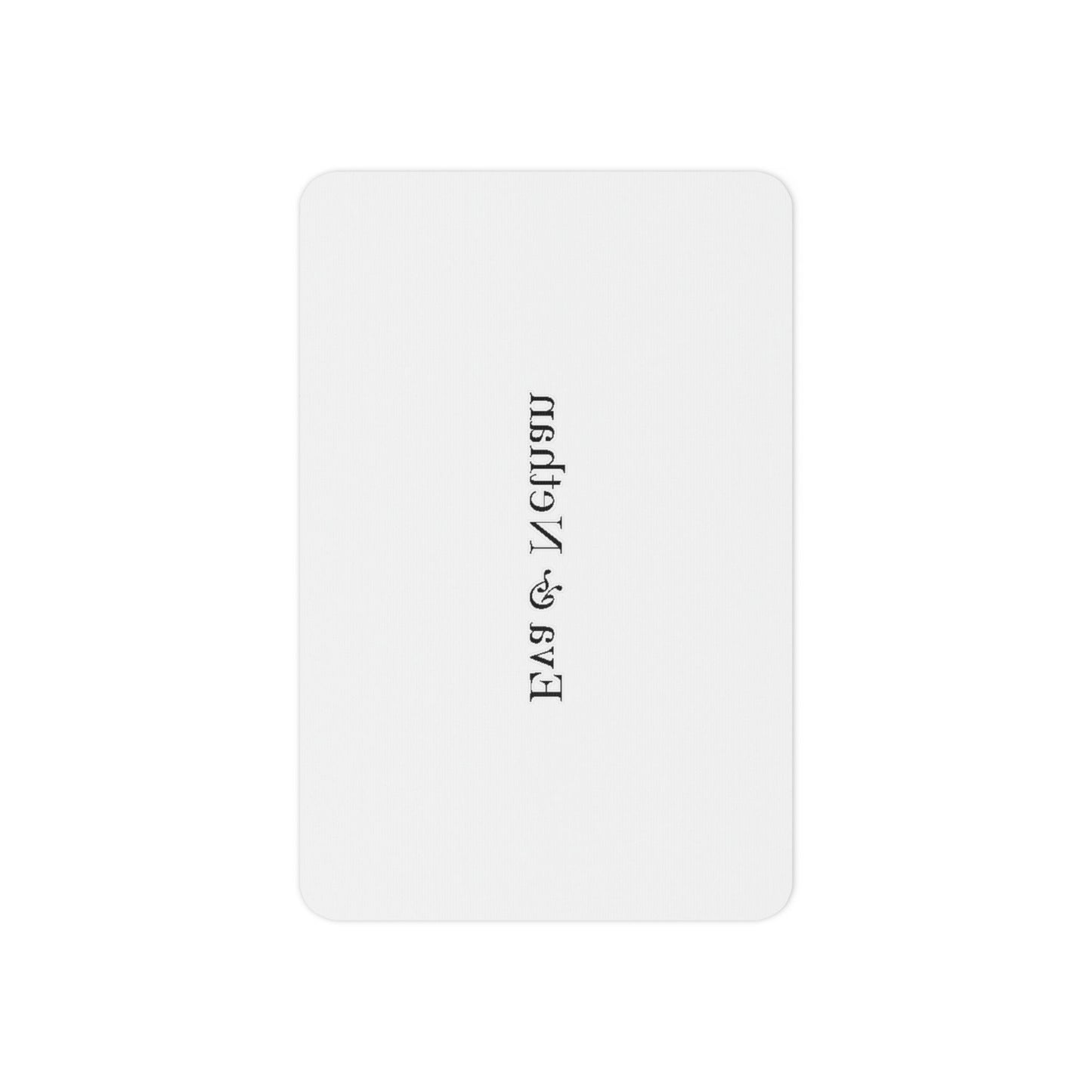 Temporary Tattoo - Small Vertical Script "Eau & Vglah" Minimalist Black Ink